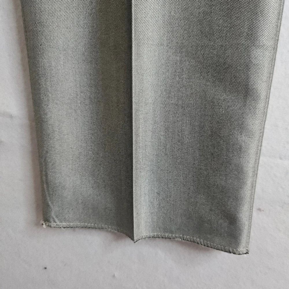 Eleganza Giorgio Sanetti Mens Silver Sharkskin Suit 42R Blazer 34W Pants 2pc